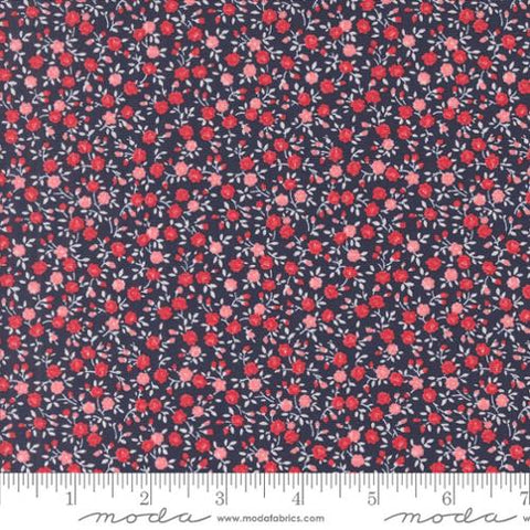 "Summertime"-Bloom Small Floral Navy by Camille Roskelley for Moda