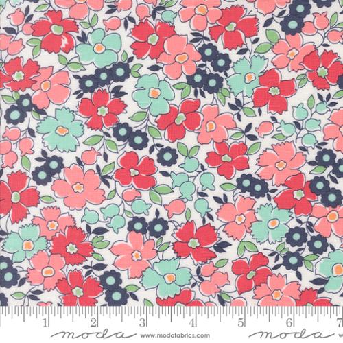 "Summertime"-Flower Patch Florals Cream by Camille Roskelley for Moda