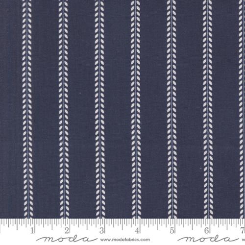 "Summertime"-Beach Towel Stripes Navy by Camille Roskelley for Moda