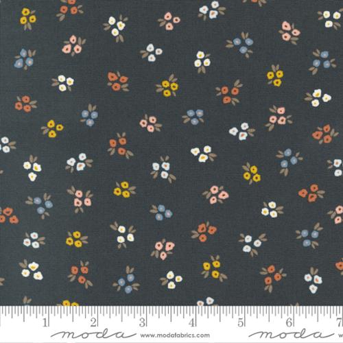 "Dawn On The Prairie"-Sweet Ditsy Charcoal by Fancy That Design House for Moda
