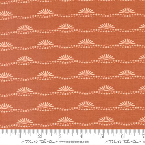 "Dawn On The Prairie"-Prairie Sun Stripes Pumpkin Pie by Fancy That Design House for Moda