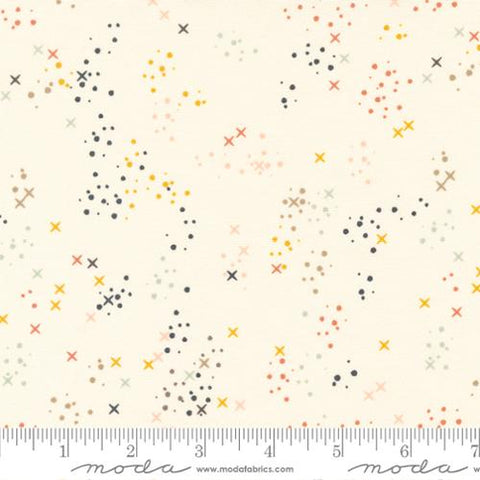 "Dawn On The Prairie"-Stitch Confetti Dots Unbleached by Fancy That Design House for Moda