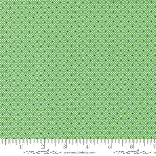 "Sweet Melodies"-Trellis Checks and Plaids Dots Light Green by American Jane for Moda