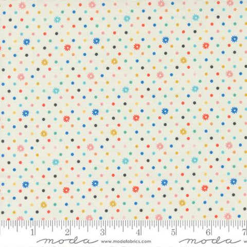 "Julia"-Porcelain Dots Dots Flower by Crystal Manning for Moda