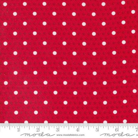"Starberry"Polka Star Dots Red by Corey Yoder for Moda
