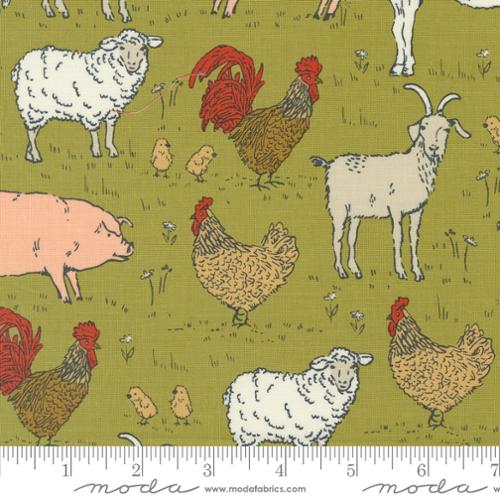 "Farmstead" Meadow Farm Animals by Stacy Iest Hsu for Moda