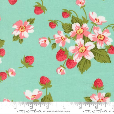 "Bloomsberry" Aqua by Camille Roskelley for Moda