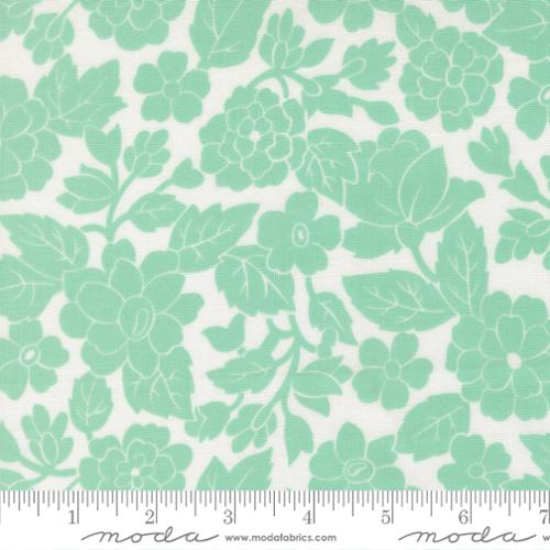 "Bloomsberry" White Aqua by Camille Roskelley for Moda