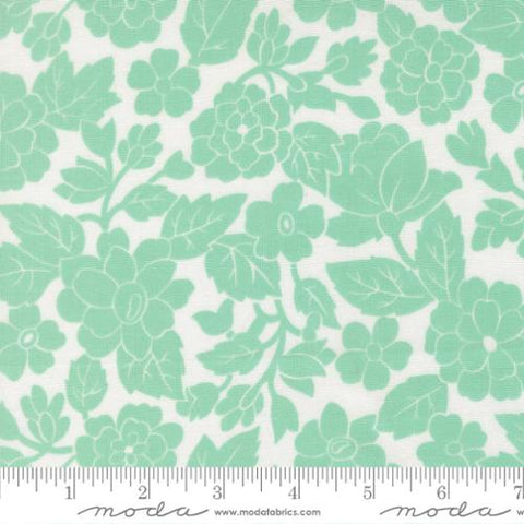 "Bloomsberry" White Aqua by Camille Roskelley for Moda