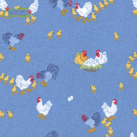 "Our Simple Life" Little Chicks In A Row Sky by Charisma Horton for Andover