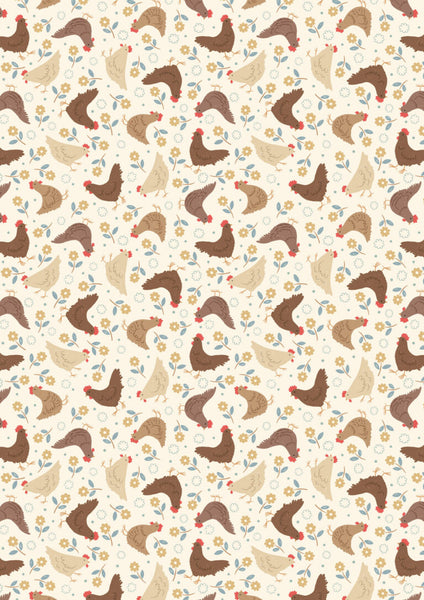 "Country Croft"-  Hens on Cream by Lewis & Irene