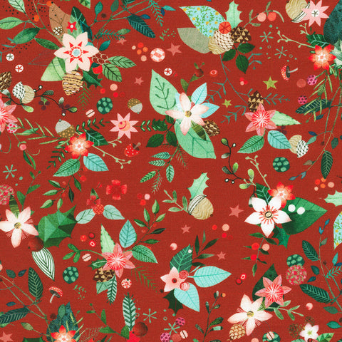 "Festive Fauna"- AHPD-23045-91 Crimson by Robert Kaufman