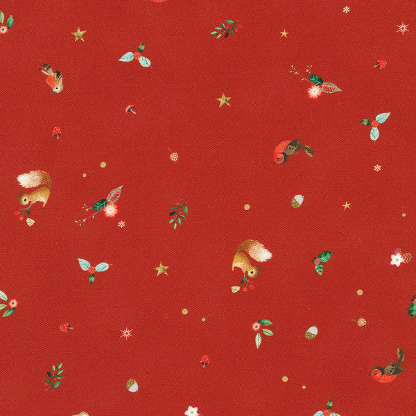 "Festive Fauna"- AHPD-23047-91 CRIMSON by Robert Kaufman
