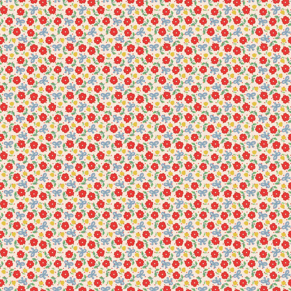 " Bluebells & Buttercups" Hey Darlin Red By Elea Lutz for Poppie Cotton