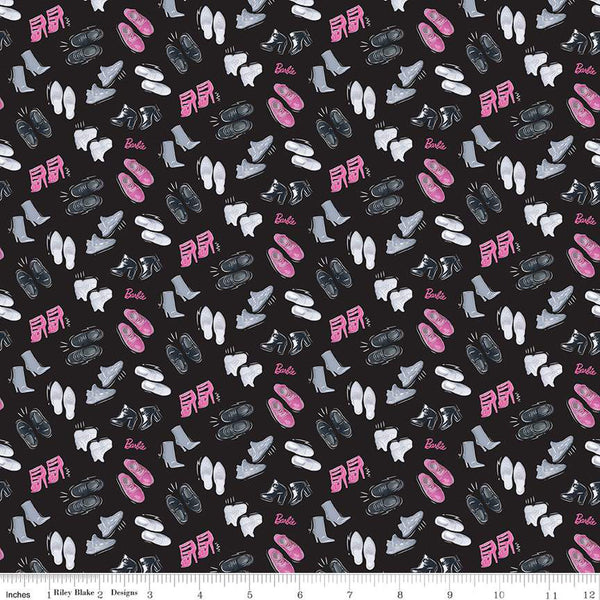 "Barbie™ Girl" Shoes Black for Riley Blake