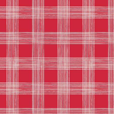 "Land of the Brave"-Plaid Red by My Minds Eye for Riley Blake