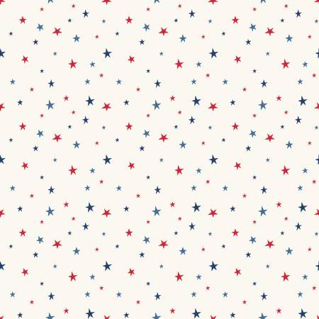 "Land of the Brave"-Stars Cream by My Minds Eye for Riley Blake
