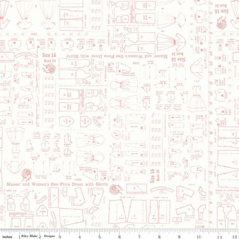 "Home Town"- Patterns Coral by Lori Holt of Bee in My Bonnet for Riley Blake