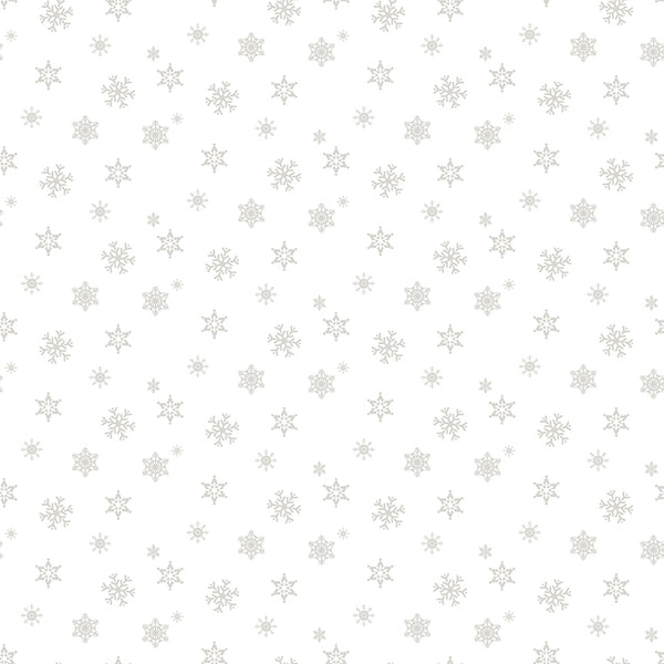 "Christmas Wishes" Snowflakes White-on-White by The RBD Designers for Riley Blake