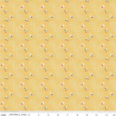 "Always in Season" Criss-Cross Yellow by American Jane for Riley Blake