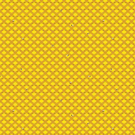 "100 Aker Woods" Honey Hex Gold by Jill Howarth for Riley Blake