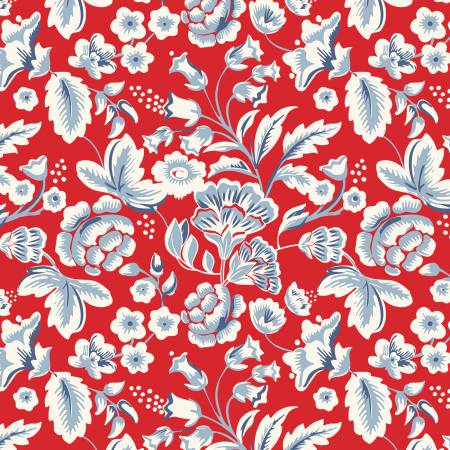 "Freedom Garden"-Main Red by My Minds Eye for Riley Blake