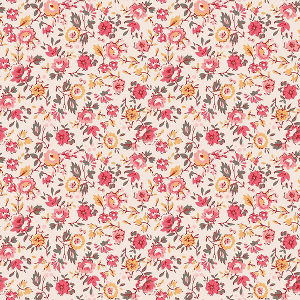 "Piece & Plenty"-Floral Coral by Lori Holt of Bee in My Bonnet for Riley Blake