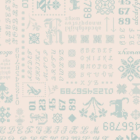 "Piece & Plenty"-Sampler Blue by Lori Holt of Bee in My Bonnet for Riley Blake