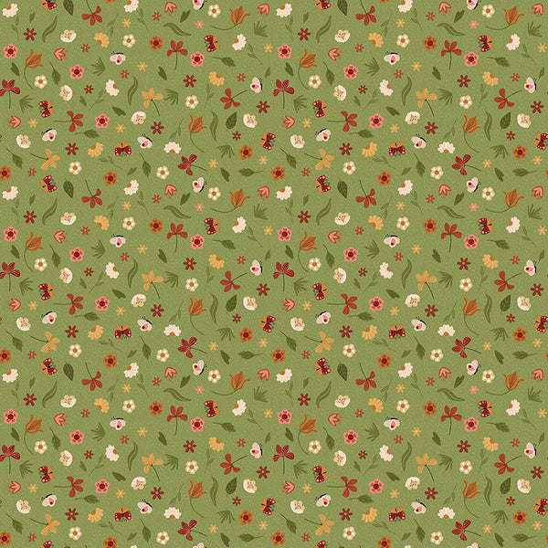 "Created with Love in Seven Days"-Bloom & Grow Grass by Jennifer Long for Riley Blake