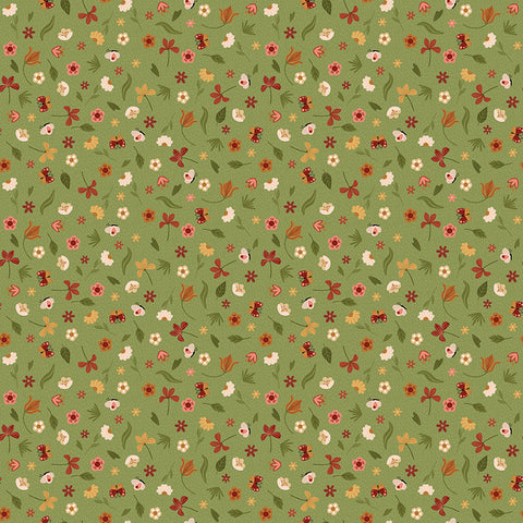 "Created with Love in Seven Days"-Bloom & Grow Grass by Jennifer Long for Riley Blake