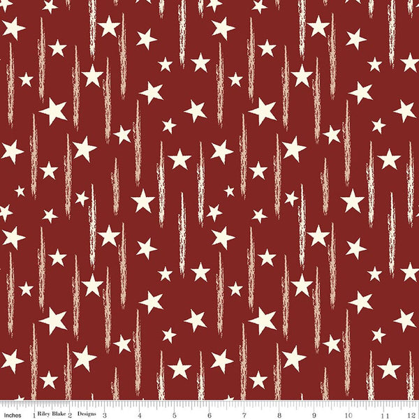 "American Honor" Stars & Stripes Barn Red By Vicki Gifford For Riley Blake Designs