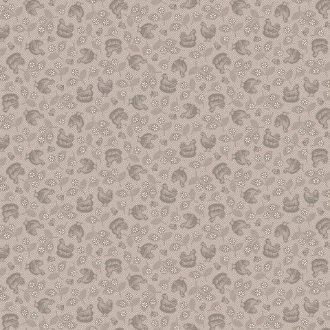 "Farmer's Daughter" Hens & Chicks Pewter by Lori Holt of Bee in My Bonnet for Riley Blake