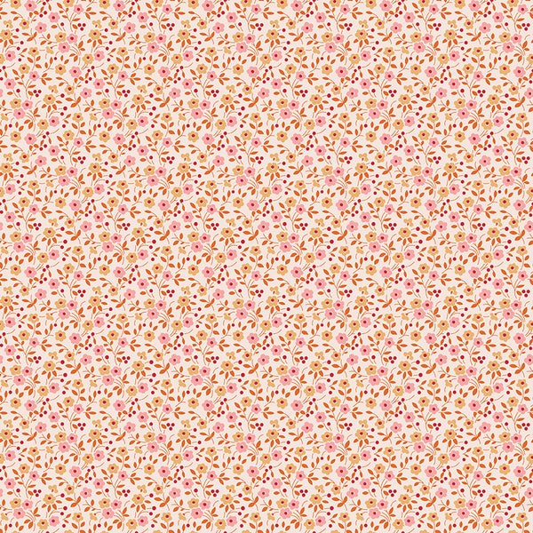 "Farmer's Daughter" Floral Coral by Lori Holt of Bee in My Bonnet for Riley Blake