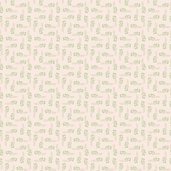 "Farmer's Daughter" Tractors Background Thyme by Lori Holt of Bee in My Bonnet for Riley Blake