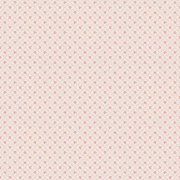 "Farmer's Daughter" Cherries Background Coral by Lori Holt of Bee in My Bonnet for Riley Blake