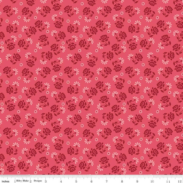 "Berry & Sage" Roses Tea Rose By Lori Holt For Riley Blake
