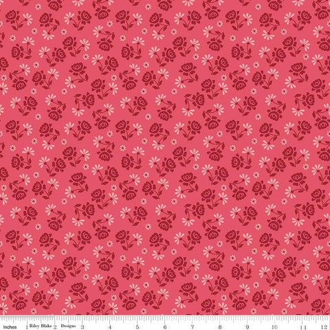 "Berry & Sage" Roses Tea Rose By Lori Holt For Riley Blake