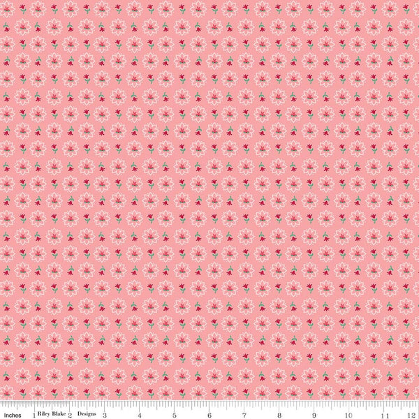 "Berry & Sage" Heritage Coral By Lori Holt For Riley Blake