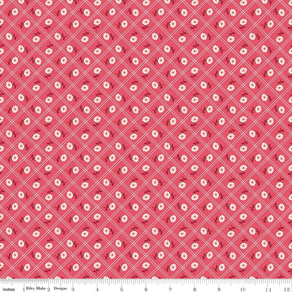 "Berry & Sage" Calico Tea Rose By Lori Holt For Riley Blake