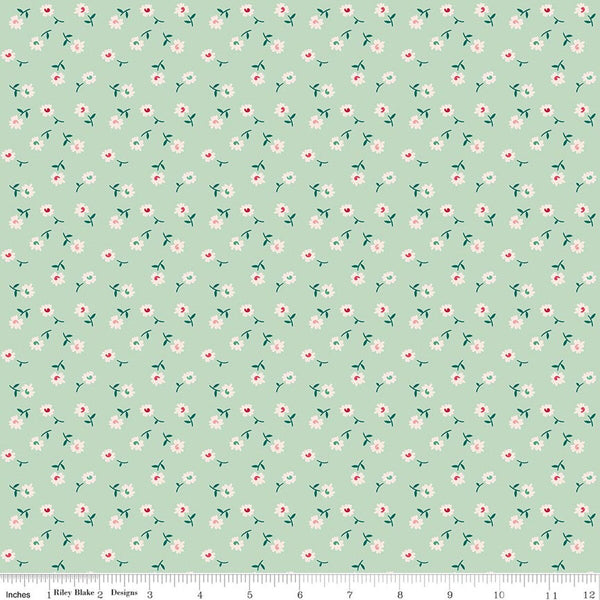 "Berry & Sage" Daisy Sage By Lori Holt For Riley Blake