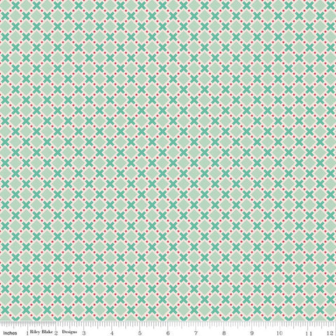 "Berry & Sage" Criss Cross Sage By Lori Holt For Riley Blake