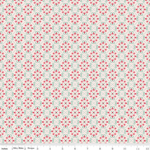 "Berry & Sage" Wallpaper Latte By Lori Holt For Riley Blake