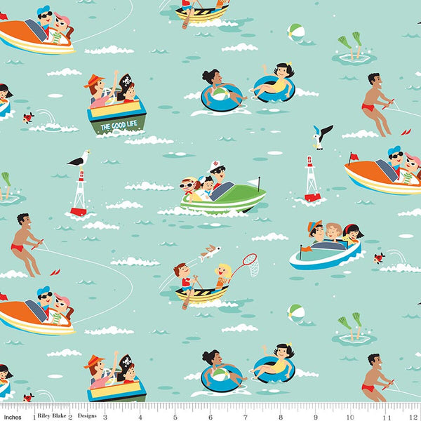 "Happy Haven" The Good Life Aqua By Shawn Wallace For Riley Blake