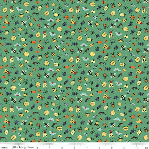 "Happy Haven" Bug Life Green By Shawn Wallace For Riley Blake