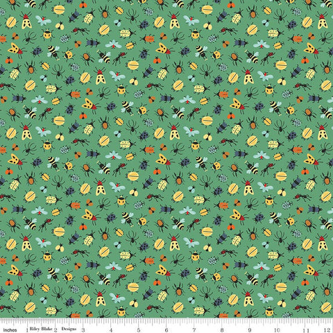 "Happy Haven" Bug Life Green By Shawn Wallace For Riley Blake