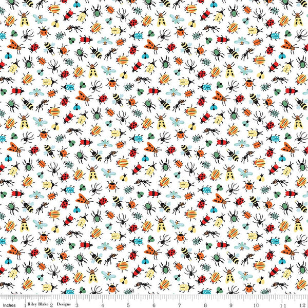 "Happy Haven" Bug Life White By Shawn Wallace For Riley Blake