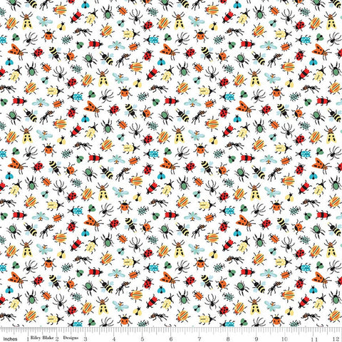 "Happy Haven" Bug Life White By Shawn Wallace For Riley Blake