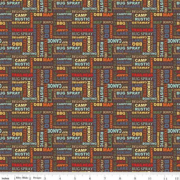"Happy Haven" Text Brown By Shawn Wallace For Riley Blake