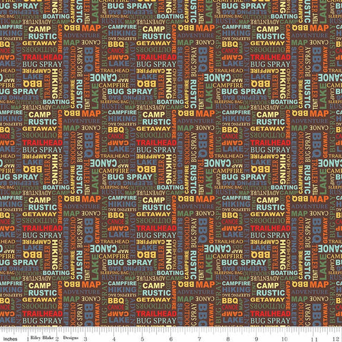 "Happy Haven" Text Brown By Shawn Wallace For Riley Blake