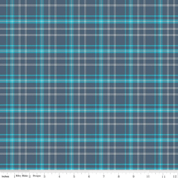 "Happy Haven" Plaid Navy By Shawn Wallace For Riley Blake